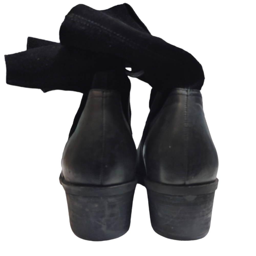 Umberto Raffini Kiki Black Leather Elastic Stretch Ankle Boots Women's Size 40 8 - Picture 6 of 9